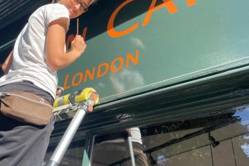 Traditional signwriter of London. Seraina the sign writer of London, Traditional sign writers London, House numbers, Hand painted, Shop Signwriters painters, City of London, Shop window gilding signs London,