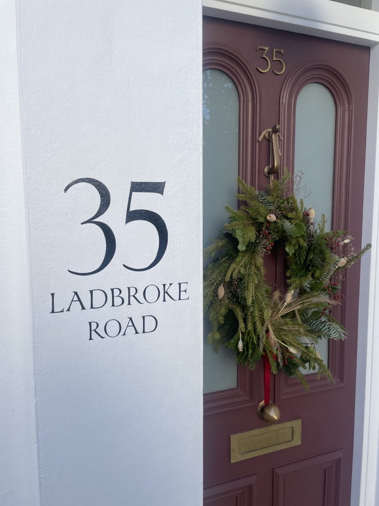 Nick & Seraina Signpainters. Traditional Sign Writing, London, House Names Number signwritten, Painted. Traditional signwriter of London. Nick the sign writer of London